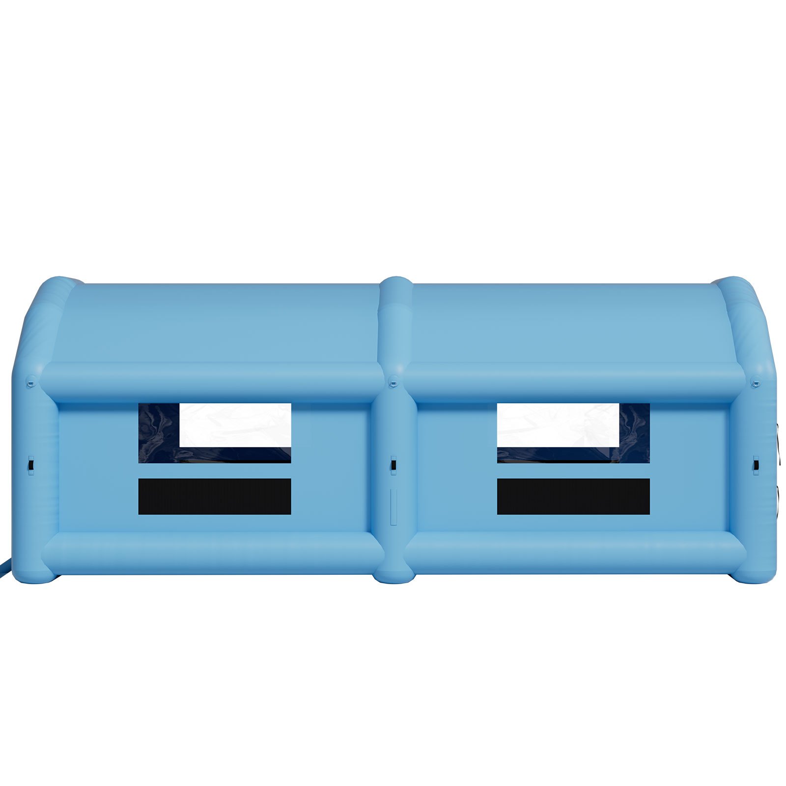 VEVOR Nadmuchiwana kabina lakiernicza, kabina lakiernicza 12x5x4 m, namiot lakierniczy z dmuchawą 950+1100 W i systemem filtracji powietrza, dach trójkątny, tkanina Oxford, lakierowanie natryskowe metalowych części pojazdów mechanicznych