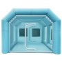 VEVOR Inflatable Spray Booth Tent, Inflatable Paint Booth Tent 750W + 350W Car Paint Booth Workplace 210D Oxford Fabric with 2 Blowers 4 x 2.5 x 2.2 m Blue Car Parking Garage