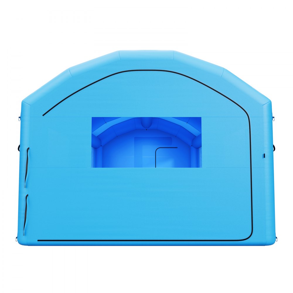 VEVOR Inflatable Paint Booth,  8 x 4.5 x 3 m, Portable Spray Booth with 750W+950W Blowers and Large Filter Cotton, Arched Roof Blow Up Painting Tent for Full-Size Pickup Truck, Small Speedboat, Blue