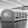 VEVOR Inflatable Paint Booth, 12 x 5 x 4 m, Portable Spray Booth with 950W+1100W Blowers, Large Filter Cotton, Changing Area, Arched Roof Painting Tent for Heavy-Duty Pickup Truck and Van, Gray