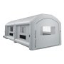 VEVOR Inflatable Paint Booth, 12 x 5 x 4 m, Portable Spray Booth with 950W+1100W Blowers, Large Filter Cotton, Changing Area, Arched Roof Painting Tent for Heavy-Duty Pickup Truck and Van, Gray