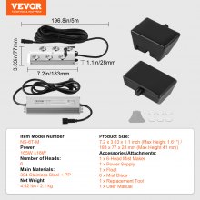 VEVOR 6-głowicowy nebulizator ultradźwiękowy Nawilżacz wytwarzający mgiełkę 4500 ml/h IP67