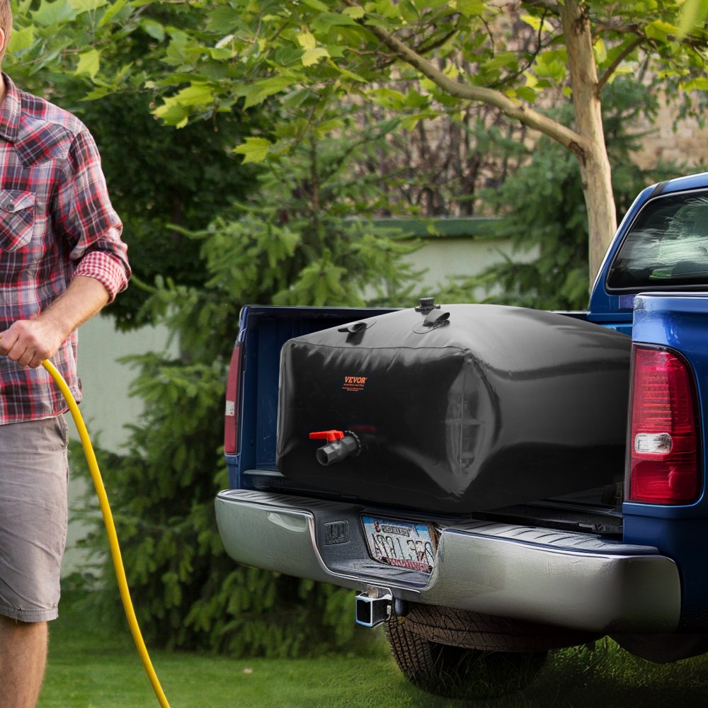 VEVOR 1000L/264 galonowy zbiornik na wodę, zbiornik na wodę do kampera, składany pojemnik na wodę z PVC 1000D, miękka torba na wodę o dużej pojemności, przenośny zbiornik na wodę, zapobieganie pożarom, kemping, sytuacja awaryjna