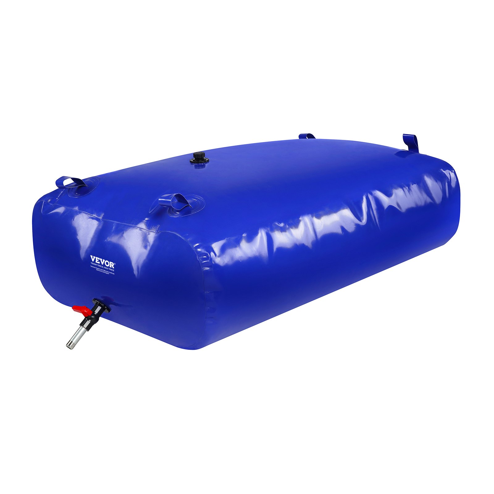 VEVOR 540L/142,7 galona zbiornik na wodę, zbiornik na wodę do kampera, 1000D niebieski PVC, składane pojemniki na wodę, miękka torba na wodę o dużej pojemności, przenośny pojemnik na wodę, zapobieganie pożarom, kemping
