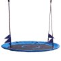 VEVOR Tree Swing 149 cm Saucer Swing for Kids Adults 317 kg Weight Capacity, for Backyard Outdoor & Indoor, 360° Rotation, 900D Oxford Fabric Round Seat with 2 Hanging Straps & Adjustable Ropes, Blue