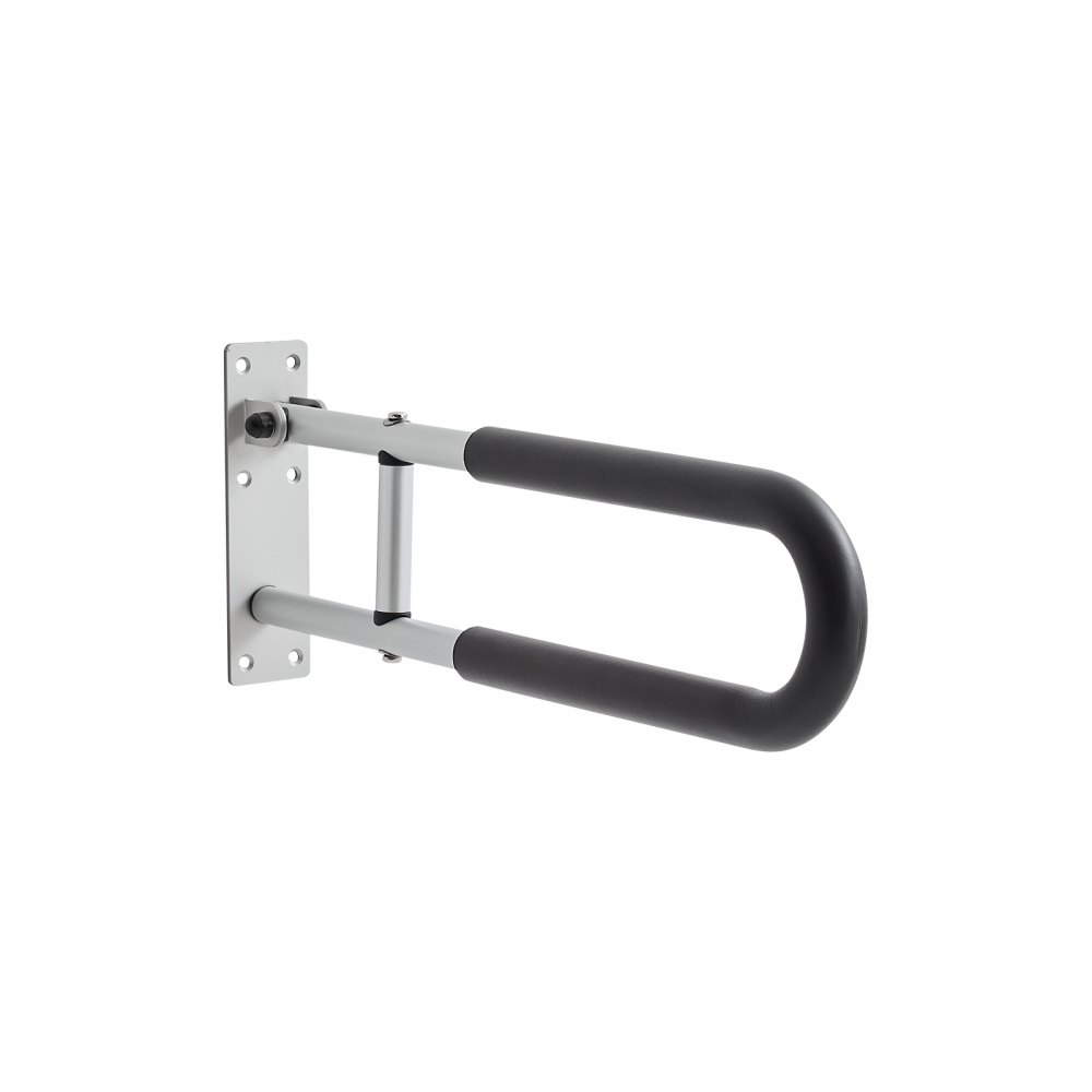 Uchwyt ścienny VEVOR do toalety stojącej, 605x75x230 mm, w kształcie litery U, dla seniorów, składany uchwyt dla osób niepełnosprawnych, z antypoślizgowym uchwytem, ​​udźwig 136 kg, dla osób starszych, niepełnosprawnych i kobiet w ciąży