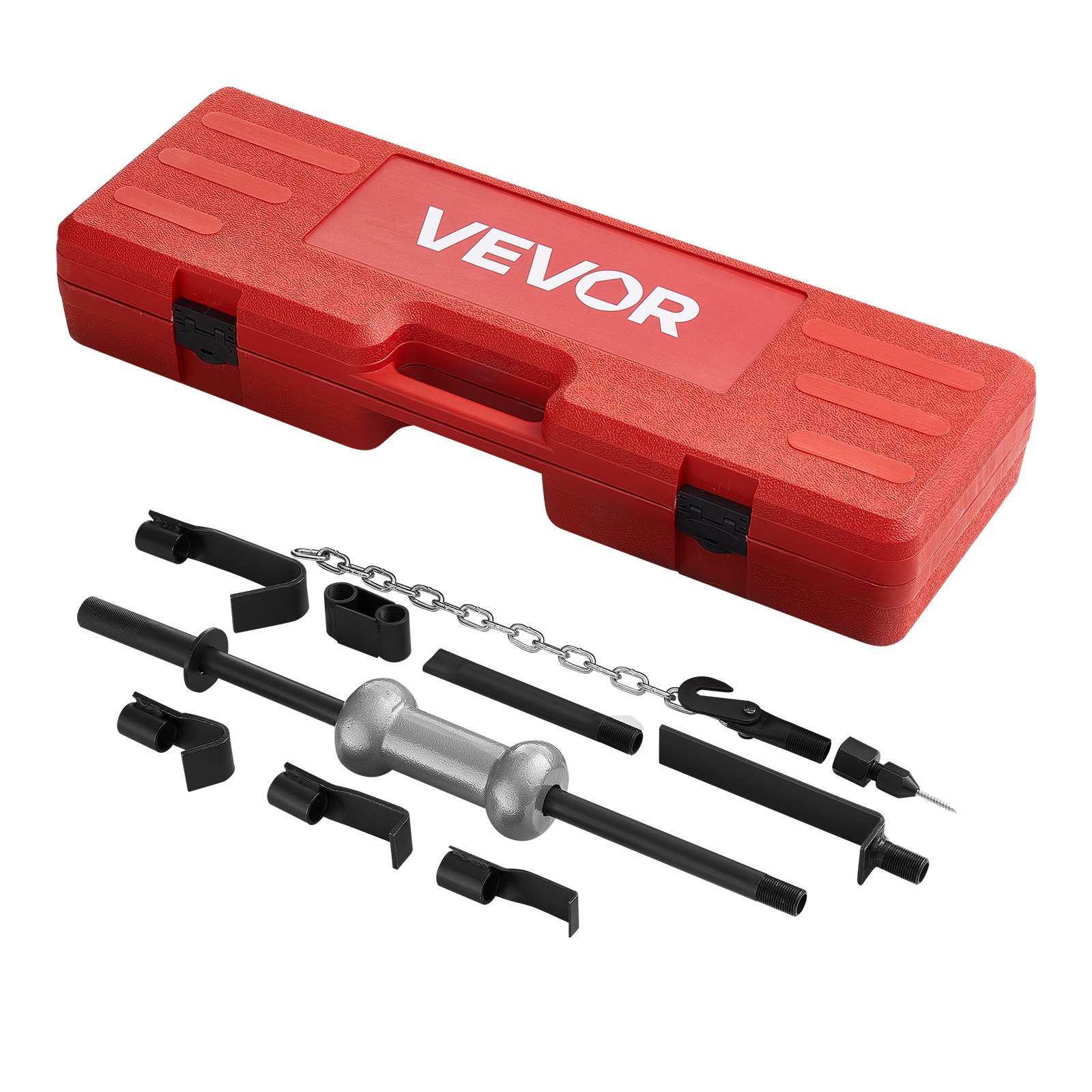 Zestaw do usuwania wgnieceń VEVOR Dent Puller 4,5 kg, 13 w 1, młotek ślizgowy, narzędzie do naprawy karoserii, do usuwania uszkodzeń samochodowych, rama naprawcza z przedłużką i uchwytem antypoślizgowym