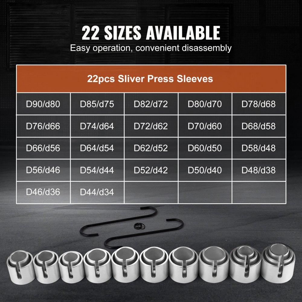 VEVOR Wheel Bearing Bushing Puller 27 pcs. Removal and Installation Kit for Steel Bushing Bearings, Tools for Removing and Installing Bushings, Compatible with Multiple Vehicles for LCV and HGV Engines