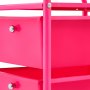 VEVOR Rolling Cart with Drawers, 4 Drawer Storage Organizer, Mobile Utility Cart with Steel Frame, Universal Casters & 2 Brakes, for Office, Classroom, Craft Tools, Garage, Cleaning Supplies, Rose Red