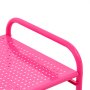VEVOR Rolling Cart with Drawers, 4 Drawer Storage Organizer, Mobile Utility Cart with Steel Frame, Universal Casters & 2 Brakes, for Office, Classroom, Craft Tools, Garage, Cleaning Supplies, Rose Red