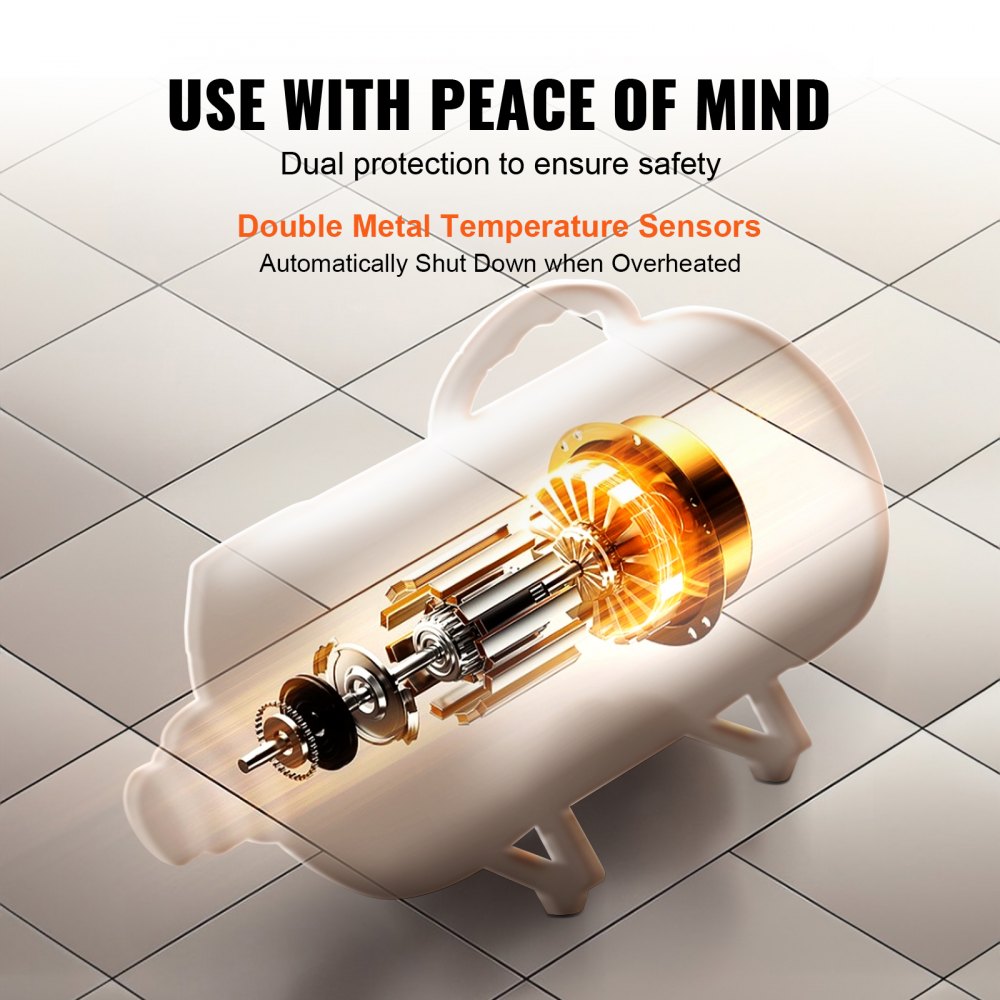 Suszarka do włosów dla psów VEVOR 2000 W, prędkość wiatru 70 m/s, suszarka do włosów dla zwierząt, suszarka do pielęgnacji psów, z 4 dyszami i elastycznym wężem, zakres temperatur 29,4–57,2°C, suszarka do włosów dla zwierząt