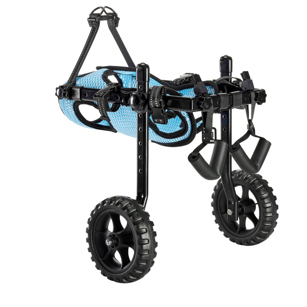 VEVOR Dog Wheelchair for Back Legs, Adjustable 2 Wheels Pet Wheelchair, Lightweight  Dog Cart with Shock-Absorbing Wheels, Mobility Support Wheel Chair for Disabled Injured Dogs up to 10kg , X-Small