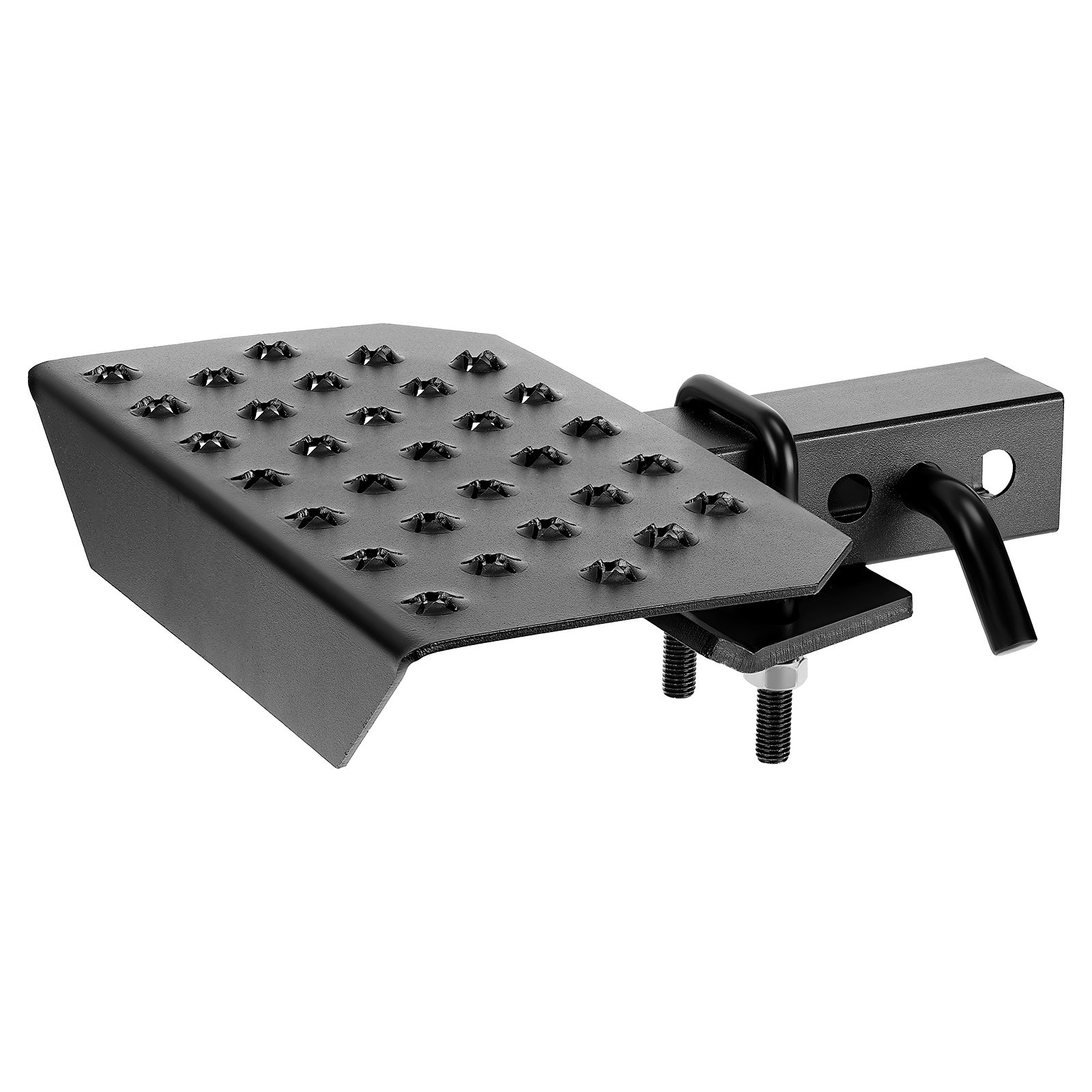 Stopień haka holowniczego VEVOR do odbiorników 50,8 mm, osłona tylnego zderzaka o nośności 158,7 kg, antypoślizgowy stopień haka holowniczego z zestawem sworzni i stabilizatorem, do samochodów ciężarowych, SUV-ów, pick-upów i przyczep