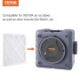 VEVOR activated carbon filters, 5-pack, 40 x 40 cm air filter replacement, high-efficiency Stage 1 filters, compatible with BlueDri and VEVOR scrubbers, air purifiers, water damage restoration equipment