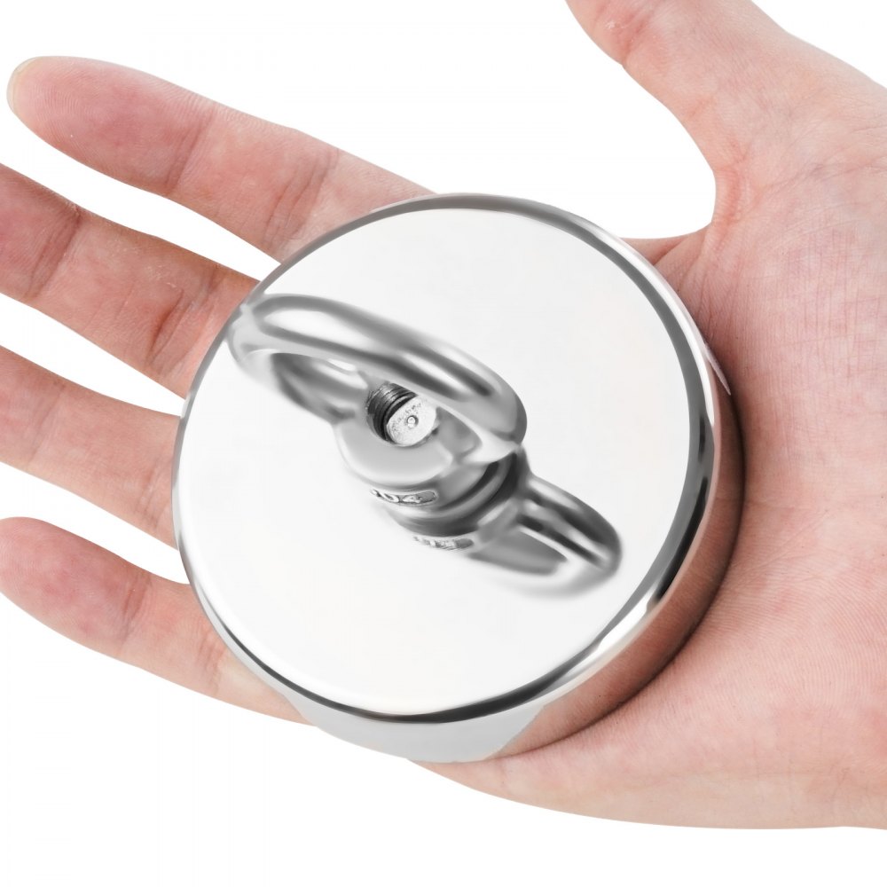 Zestaw wędkarski VEVOR z magnesem Zestaw wędkarski z magnesem 318 kg, jednostronna siła naciągu, zestaw wędkarski z magnesem neodymowym ziem rzadkich 60 mm do zwijania w rzece, ciężki zestaw wędkarski z magnesem