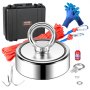 VEVOR Recovery Magnet Set Rope Magnet Fishing Rod Pot Magnet Double-Sided 272x2kg Neodymium