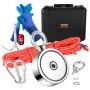 VEVOR Recovery Magnet Set Rope Magnet Fishing Rod Pot Magnet Double-Sided 272x2kg Neodymium
