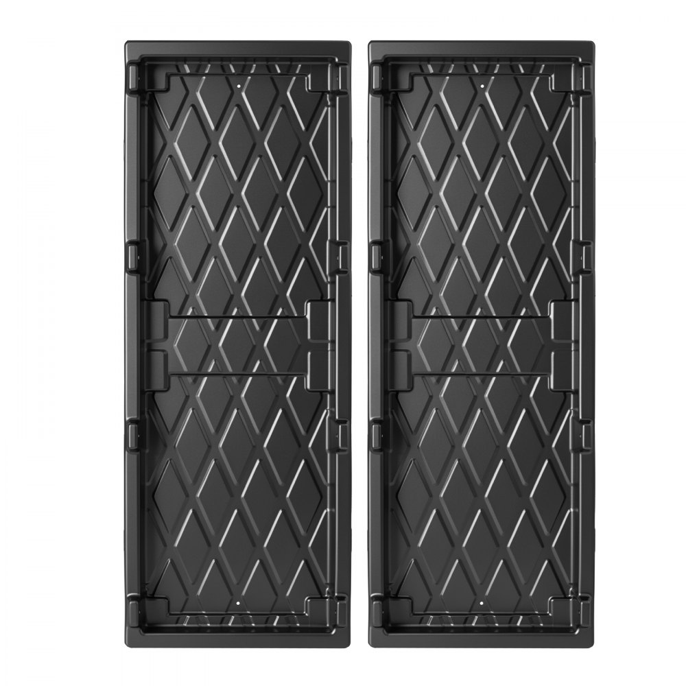 VEVOR 2 szt. Rozkładane prowadnice do skrzyni ładunkowej do pickupów 1588 x 610 mm HDPE, nośność 226,8 kg, do pełnowymiarowych pickupów z platformą o długości od 1,70 m, z 2 pasami nylonowymi, hakami i 4 otworami montażowymi
