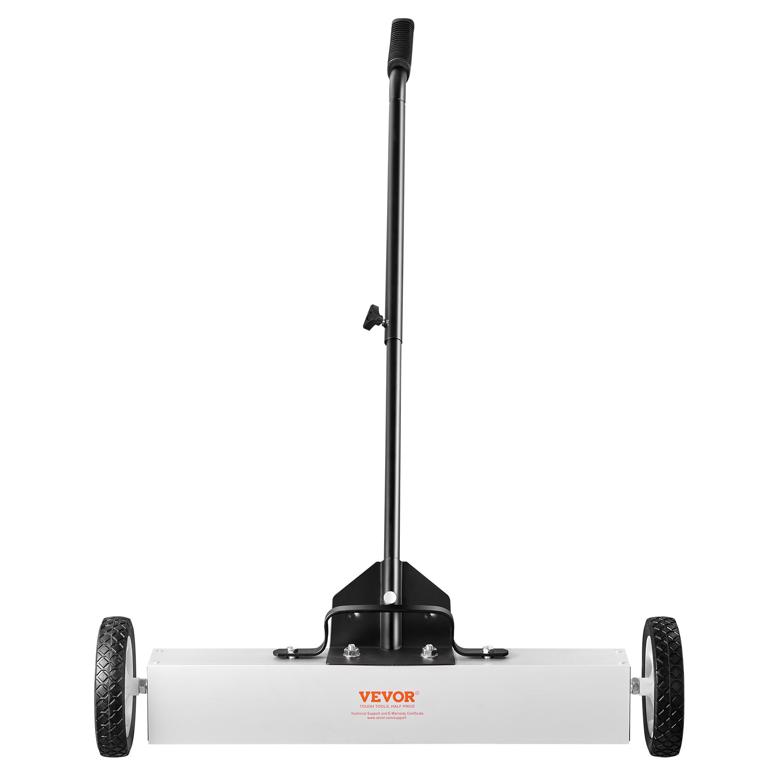 VEVOR 24-inch Magnetic Sweeper with Wheels, 50 lbs Capacity, with Extendable Magnetic Pickup Tool, Adjustable Handle, Magnetic Pickup Sweeper for Collecting Nails and Screws, for Workshop, Garage, Yard
