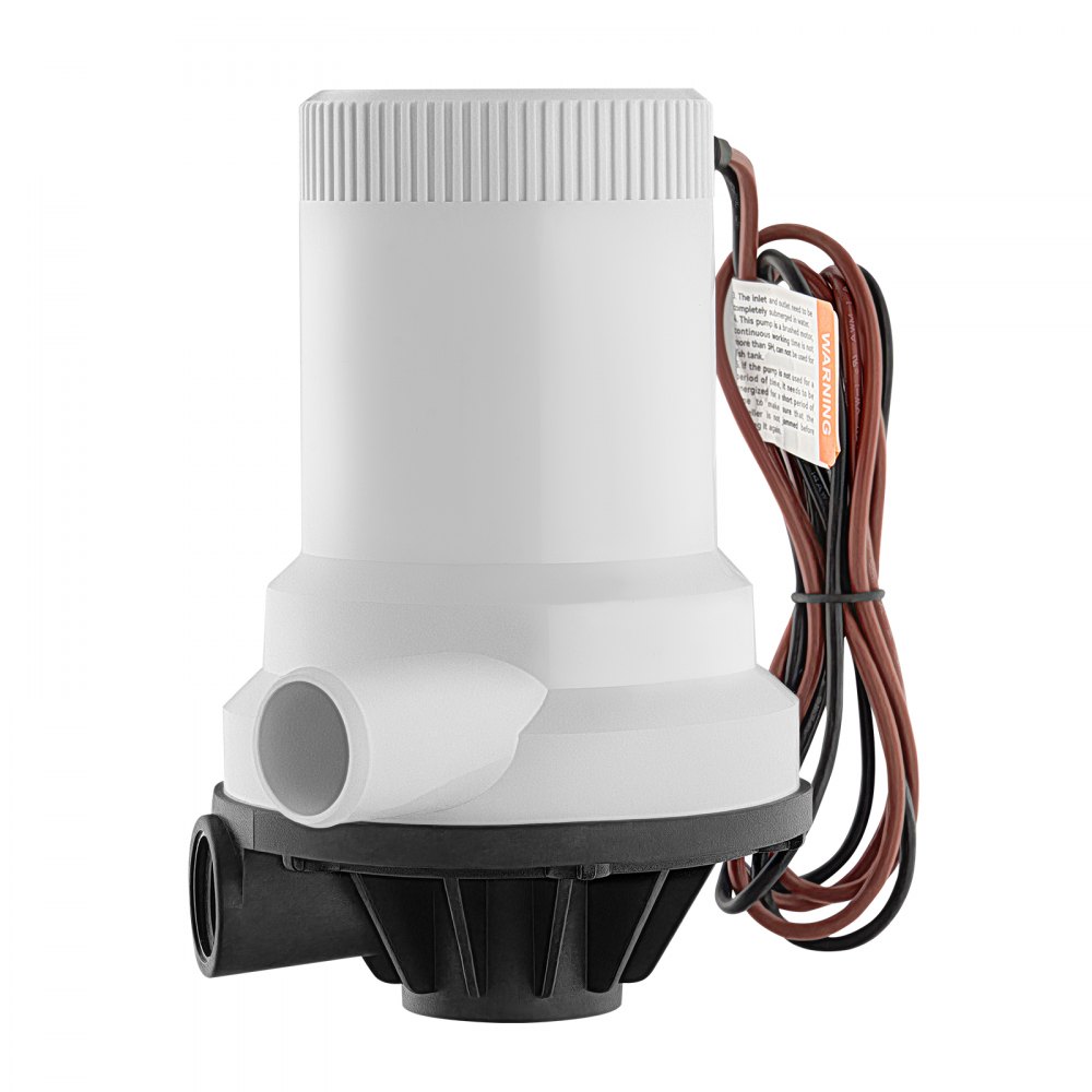 Pompa napowietrzająca do studzienek VEVOR 12 V, 1600 GPH, prosta, do łodzi, z podwójnym wlotem, obudową ABA, wyjmowanym wkładem silnika, odporna na korozję pompa napowietrzająca do studzienek do wody słodkiej i słonej