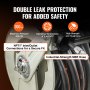 Bęben na wąż VEVOR 19,05 mm x 15,24 m Automatyczny bęben na wąż pneumatyczny Maks. ciśnienie robocze 300 PSI Bęben na wąż sprężonego powietrza Nafta Diesel do warsztatu samochodowego Domowego studia Garażu