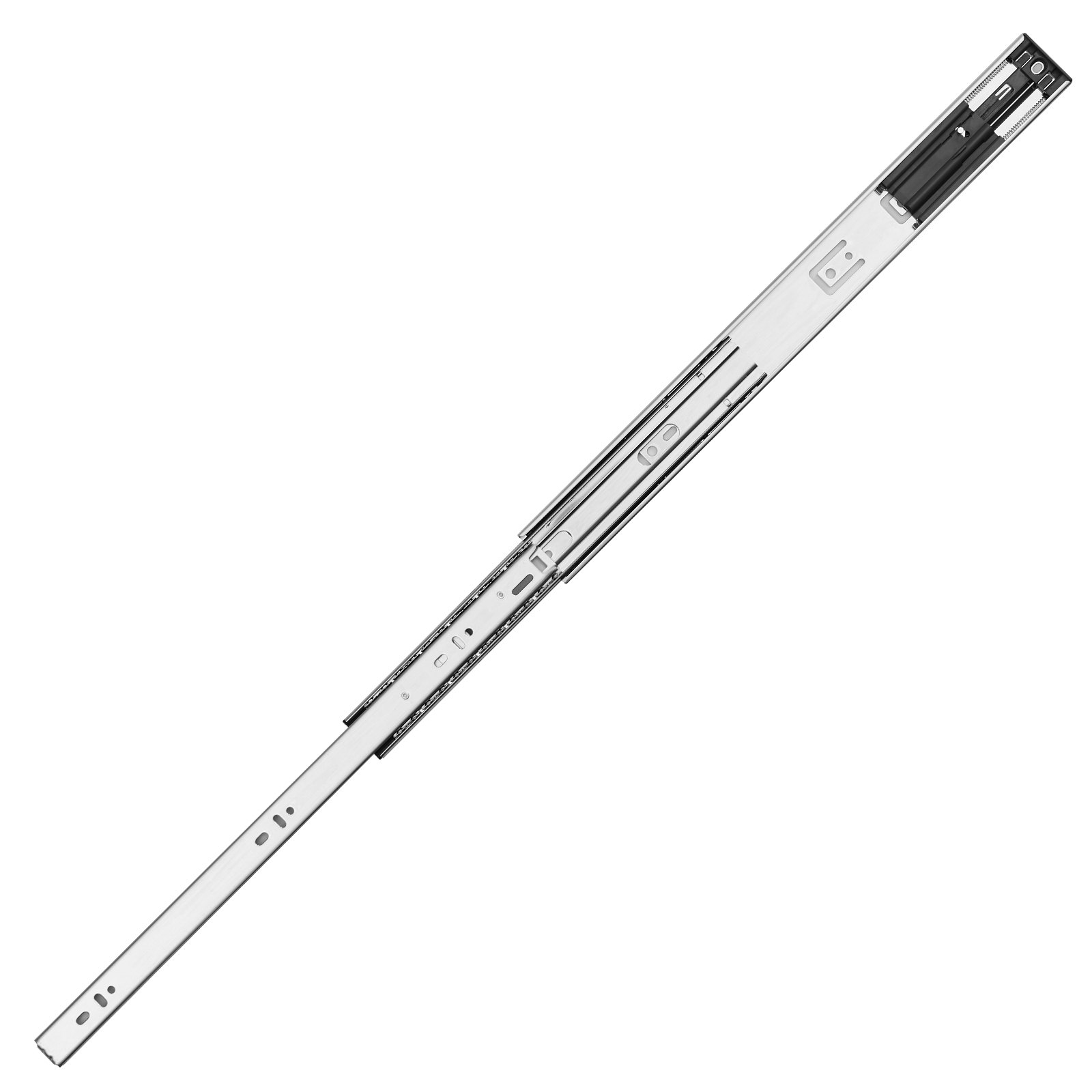 Prowadnice do szuflad VEVOR, 10 par, łożyskowane kulkowo, 457,2 mm, ciche, miękkie zamykanie, 45,4 kg, prowadnica boczna, stalowa, w pełni wysuwana, do szafek kuchennych