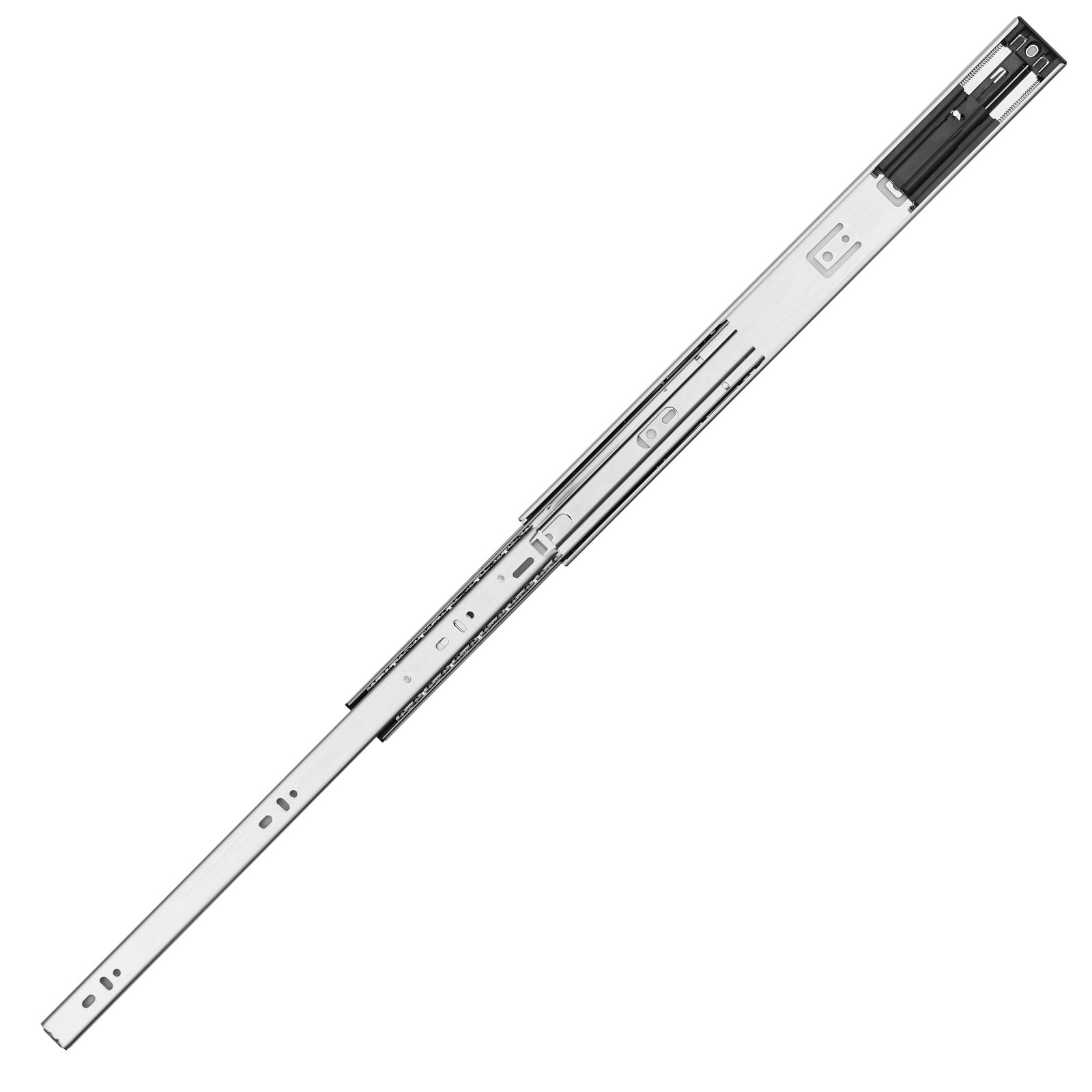 Prowadnice do szuflad VEVOR, 6 par, łożyska kulkowe, 457,2 mm, cichy, cichy, cichy, 45,4 kg, stalowa prowadnica boczna, pełny wysuw, do szafek kuchennych