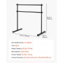 VEVOR Ballet Barre, Double Barre Bar for Home, Freestanding Portable Ballet Stretching Dance Bars, Height Adjustable Anti-Wobble Fitness Gym Studio Equipment, for Pilates Balance Workout