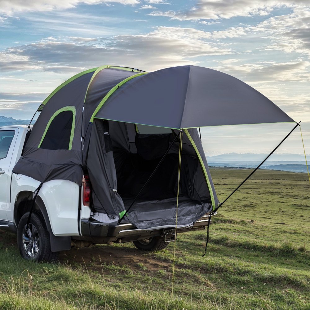VEVOR Truck Tent Camping Tent Sunshade for 1524-1585 mm Truck Beds, Waterproof Truck Tent with Extendable Awning & Rain Canopy & Storage Bag, Sunshade for Camping