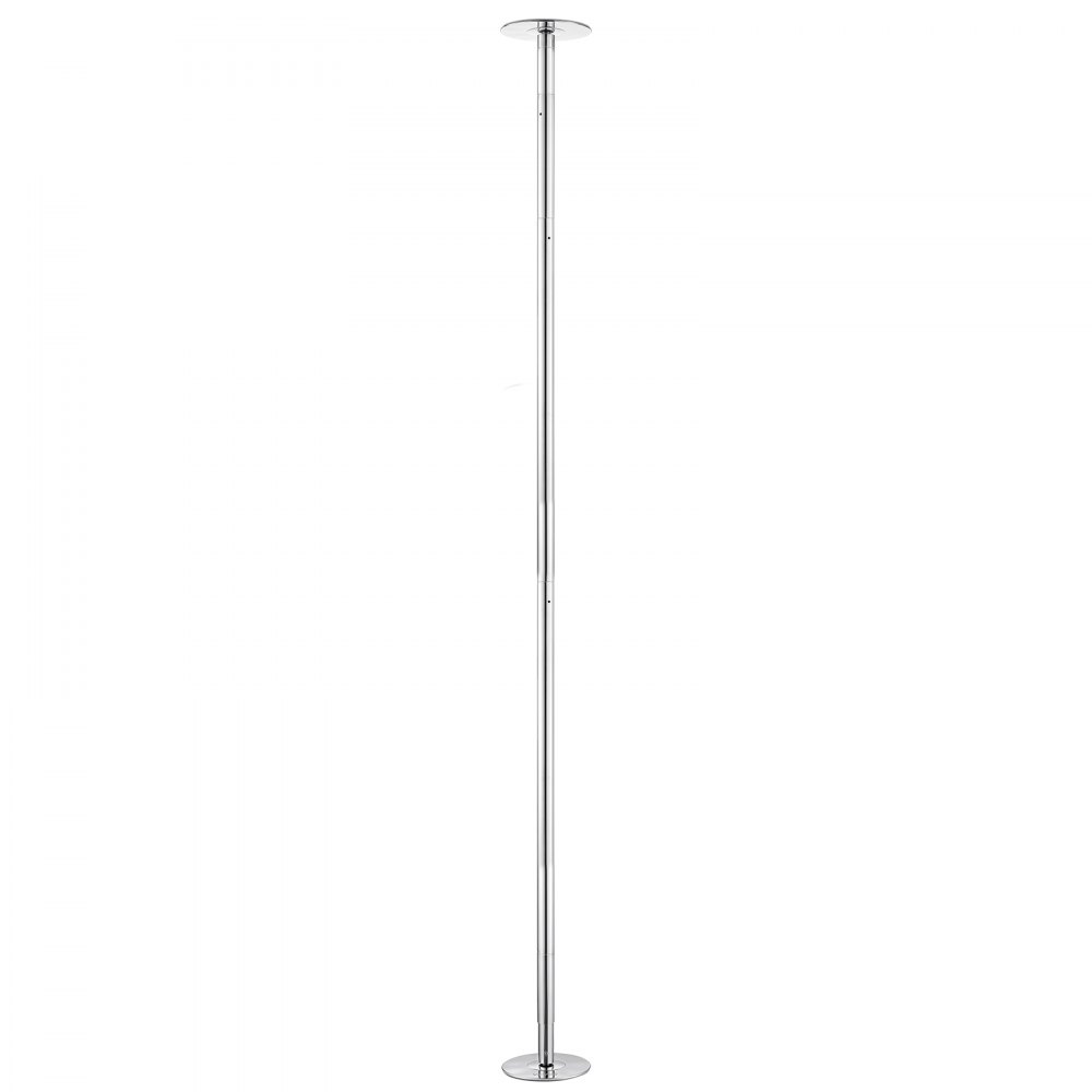 VEVOR Profesjonalny drążek do tańca, przenośny drążek do tańca na rurze, profesjonalny, ok. 222,6-282,4 cm, regulowany, zdejmowany, obrotowy, fitness, srebrny, do siłowni, klubów, imprez