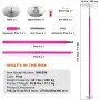 VEVOR Professional Dance Pole, Portable Professional Pole Dance Pole, Approx. 216.3-270 cm Height Adjustable Detachable Fitness Pole, Spinning Fitness, Pink, Static Dance Pole for Gyms