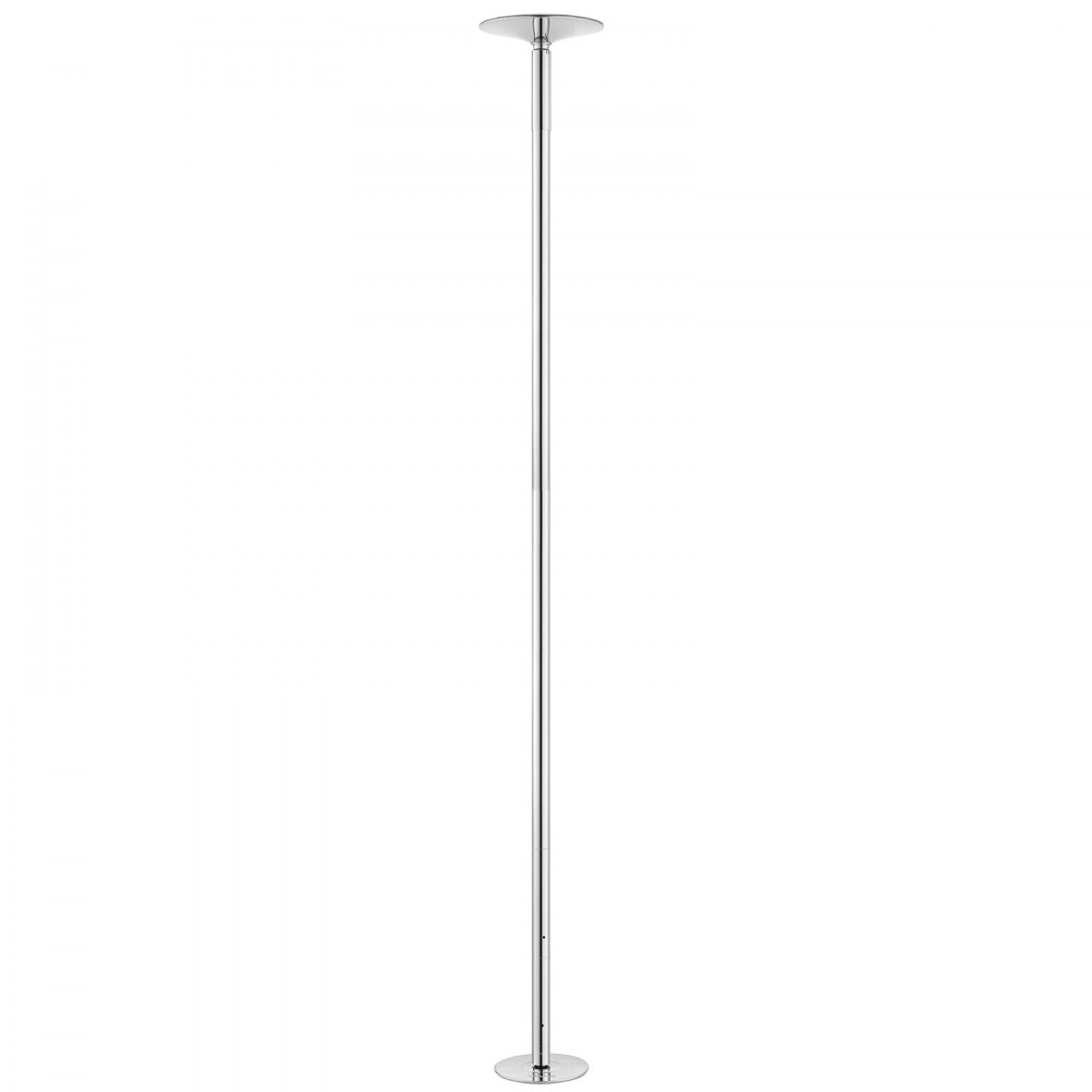 VEVOR Profesjonalny drążek do tańca, profesjonalny drążek do tańca na rurze, regulowany, zdejmowany, ok. 216,3-270 cm, obrotowy, srebrny, statyczny drążek do tańca, siłownia