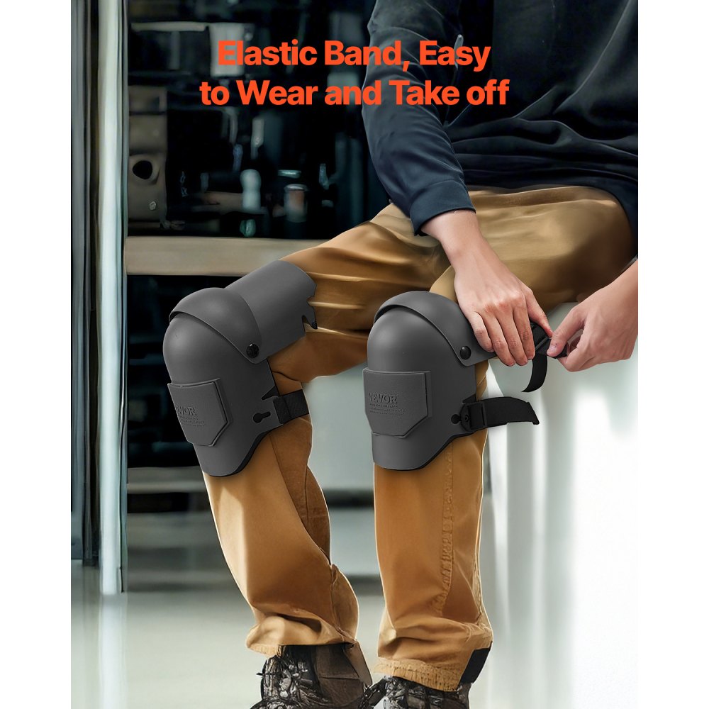 Nakolanniki VEVOR 275 x 140 x 115 mm, nakolanniki z piankową wyściółką – profesjonalna ochrona i komfort, glazurnik, ochrona kolan do prac dekarskich, ogrodnictwa, montażu podłóg, czarne