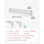 VEVOR Baseboard Heater Covers, Basic Series 1211 mm Standard Electric Heating Unit Front Cover for Home Improvement, Heavy-duty Steel, Easy Installation for Bedroom Replacing Old Cover, White