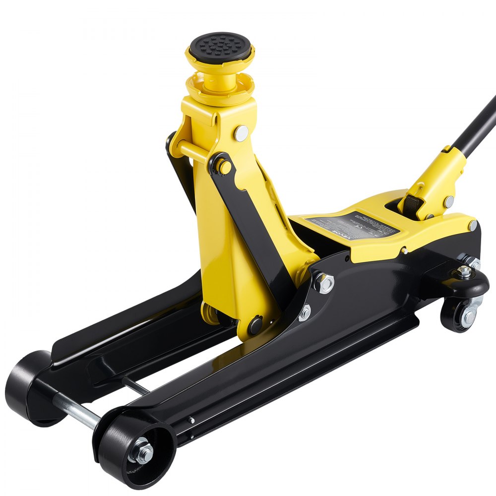 Podnośnik hydrauliczny VEVOR o udźwigu 2,5 t, stalowy podnośnik z jednotłokową pompą szybkiego podnoszenia i podniesionym podparciem siodła, podnośnik samochodowy do SUV-ów, zakres podnoszenia 85–320 mm, podnośnik do samochodów wyścigowych