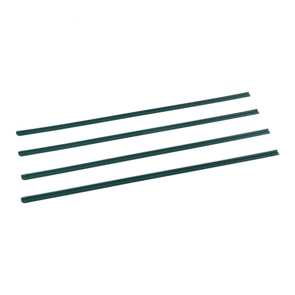VEVOR Bottom Locking Privacy Slats, Single-Wall Vertical Bottom-Locking Slats for Chain-Link Fence, High-Density HDPE Chain Link Slats Ideally Fit 4' High Fence for Garden, Farm, Sports Field(Green)