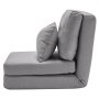 VEVOR Sofa rozkładana, rozkładana w 5 kierunkach, składana, tapicerowana sofa z regulowanym oparciem i poduszkami, składana sofa do salonu i sypialni, szara