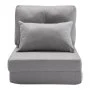 VEVOR Sofa rozkładana, rozkładana w 5 kierunkach, składana, tapicerowana sofa z regulowanym oparciem i poduszkami, składana sofa do salonu i sypialni, szara