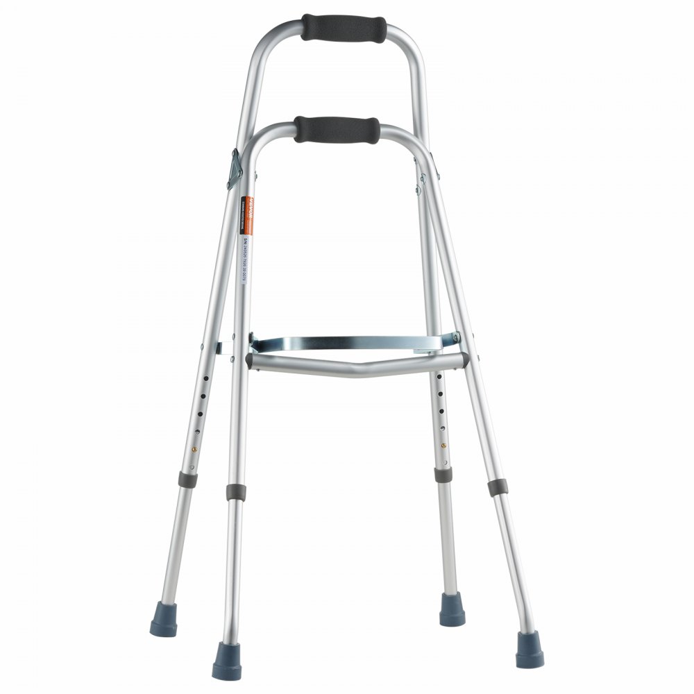 VEVOR Folding Hemi Walker, One-Arm Folding Walker for Seniors with 6 Height Adjustable Positions, Lightweight Aluminum | Side-Mounted One-Hand Mobility Aid for Elderly People with Disabilities, Supports up to 350 Pounds