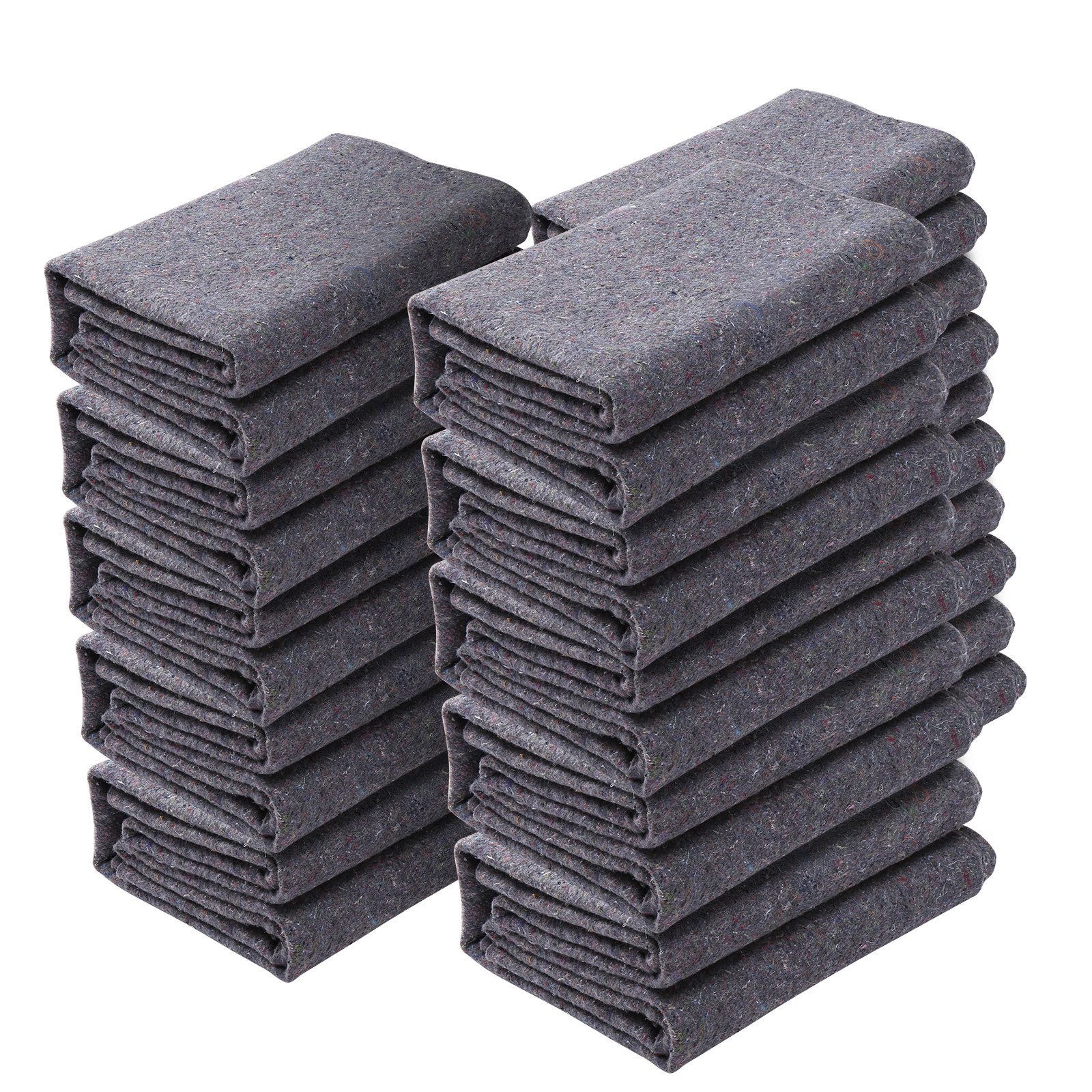 VEVOR 12x Koce do przeprowadzek 1829x1372mm Koce do mebli Koce do przechowywania z bawełny z recyklingu Koce do pakowania przeprowadzek Koce transportowe Koce do pakowania mebli Koce do pakowania mebli