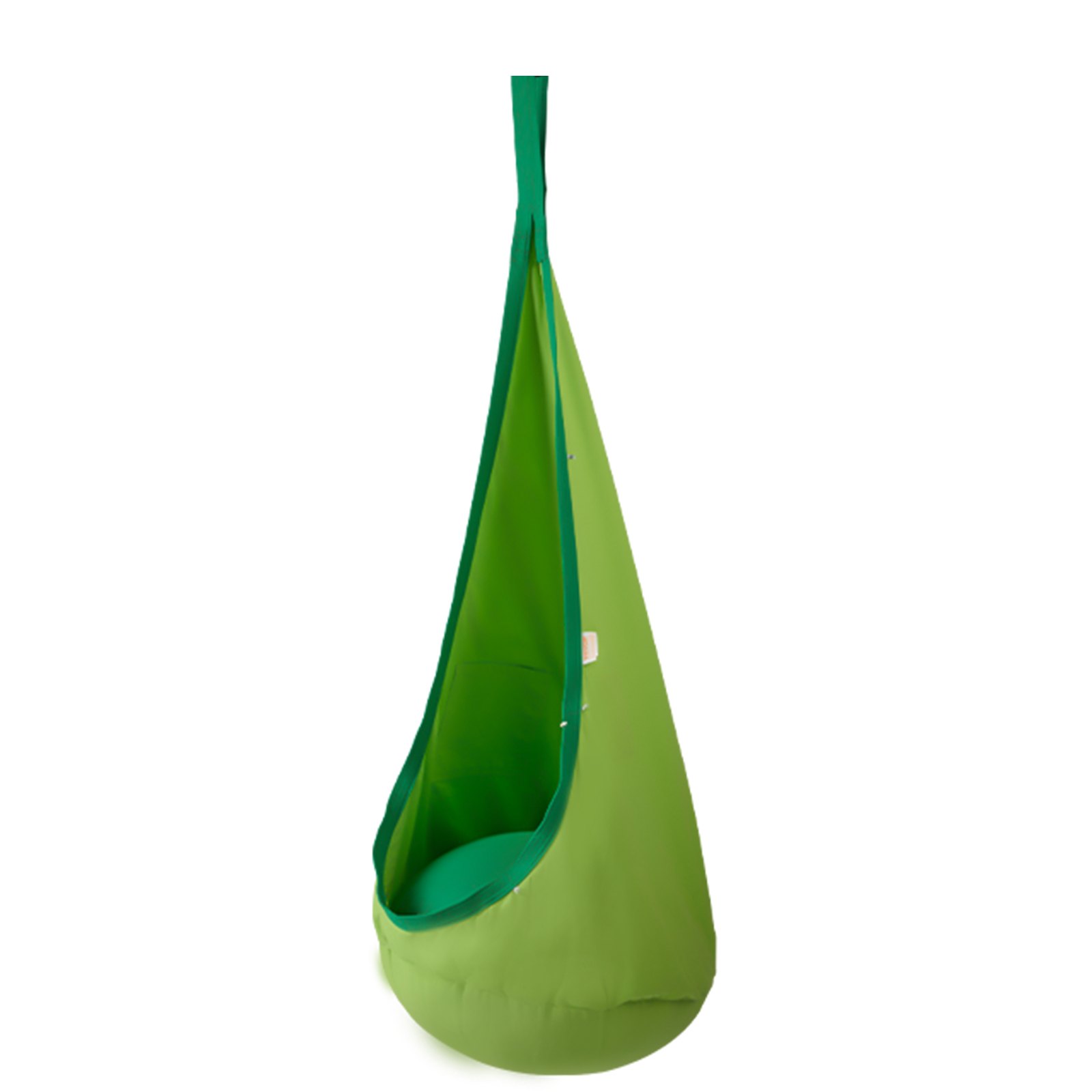 VEVOR Wisząca jaskinia ø 70 x 160 cm Fotel wiszący o nośności 54 kg Hamak z płótna bawełnianego Lampki choinkowe LED Siedzisko wiszące Huśtawka wisząca Namiot terapeutyczna Huśtawka wisząca dziecięca w kolorze zielonym