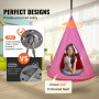 VEVOR wisząca jaskinia ø 100 x 132 cm wiszący fotel o udźwigu 113 kg hamak wykonany z tkaniny Oxford 600D i stalowej ramy wiszący fotel wiszący namiot huśtawka terapeutyczna huśtawka wisząca dla dzieci