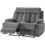 Fotel relaksacyjny VEVOR Doubleseat, elektryczny fotel z funkcją ogrzewania i masażu, aksamitny fotel masujący z portami USB, uchwytami na kubki i kieszeniami bocznymi, fotel TV do salonu, szary
