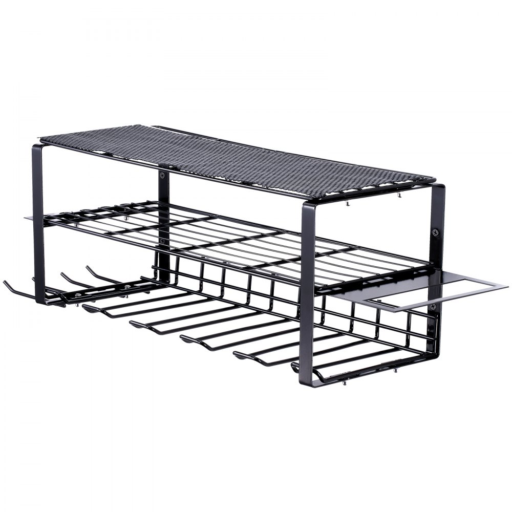 VEVOR Organizer na elektronarzędzia Udźwig 30 kg Uchwyt na narzędzia do montażu na ścianie Stal węglowa Stojak na narzędzia garażowe 700x205x255 mm Przechowywanie narzędzi 3 poziomy Ściana do przechowywania w garażu