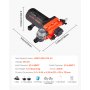 VEVOR Pompa membranowa, 12 V DC, 22,7 l/min, samozasysająca 4-komorowa pompa wodna z membraną z automatycznym wyłącznikiem ciśnieniowym, ciśnienie 4,8 bara, do kamperów, przyczep kempingowych, statków, jachtów, myjni samochodowych