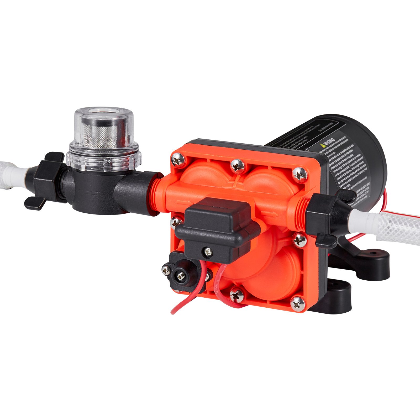 VEVOR Pompa membranowa, 12 V DC, 18,9 l/min, samozasysająca 4-komorowa pompa wodna z membraną z automatycznym wyłącznikiem ciśnieniowym, ciśnienie 4,8 bar, do kamperów, przyczep kempingowych, statków, jachtów, myjni samochodowych