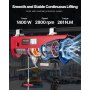 Wciągnik elektryczny VEVOR, 2200 funtów, 230 V, elektryczna wciągarka linowa z bezprzewodowym sterowaniem o długości 328 stóp i 14 stóp, przewodowym pilotem zdalnego sterowania, wysokość podnoszenia 40 stóp, pojedynczy kabel, pojedyncze/podwójne zawiesia, wciągnik do garażu, magazynu, fabryki