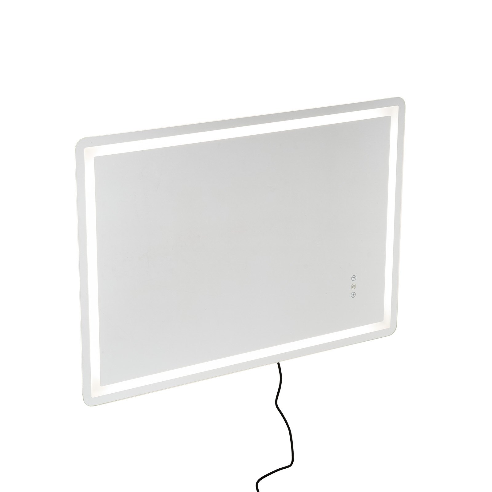 Lustro łazienkowe VEVOR LED Lustro kosmetyczne (70 x 100 cm) z podświetleniem z przodu i z tyłu, lustro nieparujące, płynnie ściemnialne lustro łazienkowe z 3 temperaturami barw, do montażu na ścianie