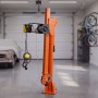 Żuraw VEVOR o udźwigu 499 kg, dźwig załadunkowy z elektryczną wciągarką PA800, dźwig podnoszący z regulowanym wysięgnikiem teleskopowym, pierścieniem obrotowym 360° i zdalnym sterowaniem, sprzęt podnoszący dla branży budowlanej i leśnej