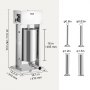 VEVOR Electric Sausage Stuffer, Sausage Filling Machine, 15 L, Stainless Steel + Aluminum, 260 W, Professional Silver Sausage Machine incl. 37 / 30 / 21 / 15 mm Filling Tubes, Adjustable Vertical Sausage Press